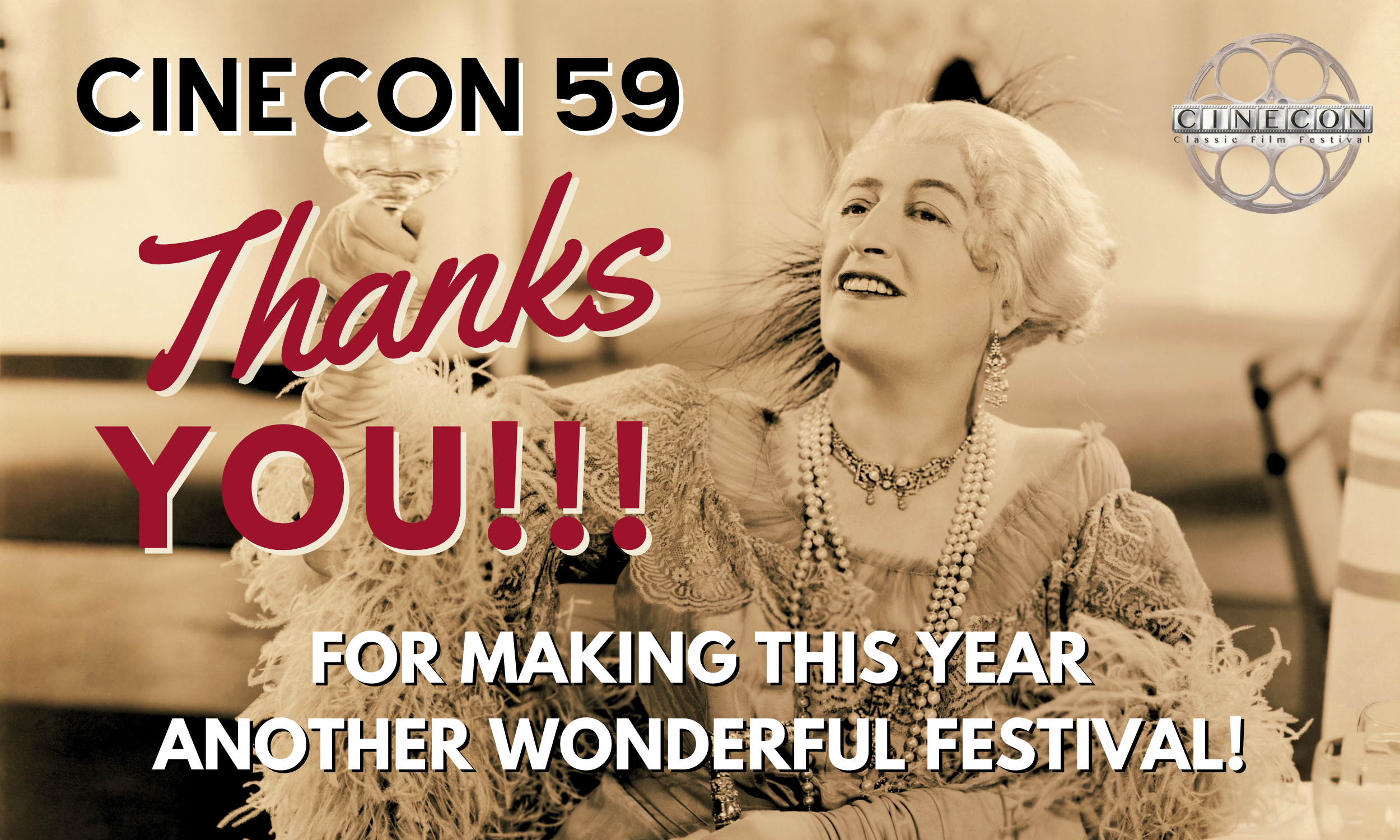 Cinecon 59 thanks everyone for their support