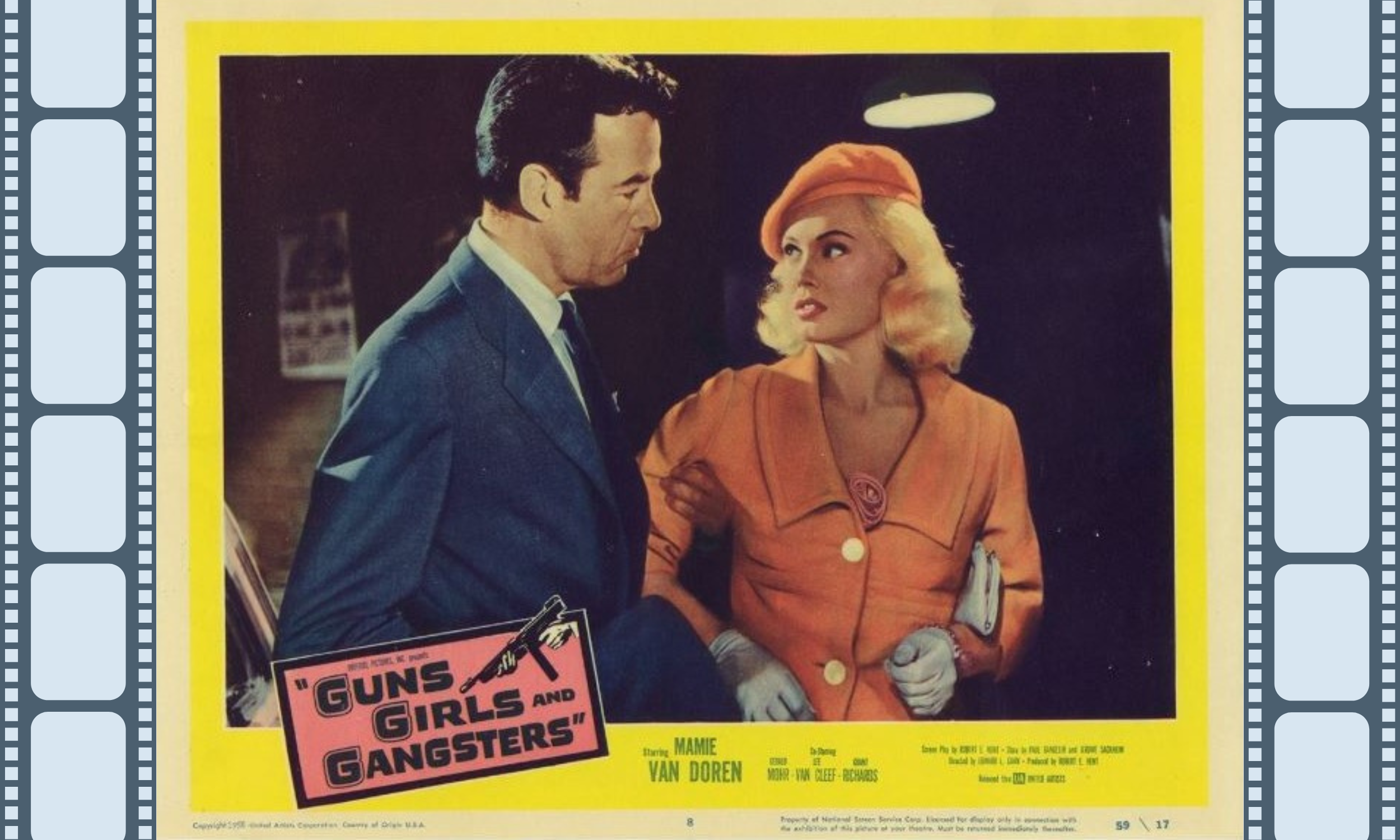 MamieVanDoren_LobbyPoster Lobby Card for Guns, Girls and Gangsters
